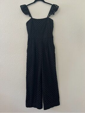 J. Crew Black Eyelet Jumpsuit